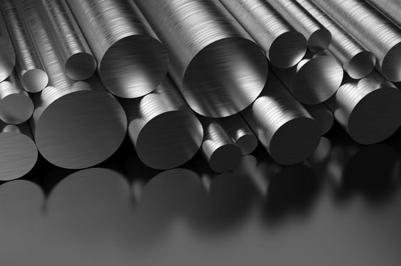 Steel Profiles on black background